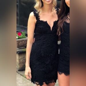 Lulu’s black lace dress